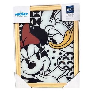 Disney Framed Art "Besties" Minnie Mouse & Daisy Duck Black & White 14.8" NEW
